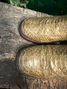 Geweldig mooie vintage python blokhak laarsje sendra maat 40