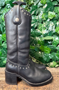 supergave vintage blokhak laars van Sendra maat 37