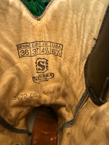 supergave vintage blokhak laars van Sendra maat 37