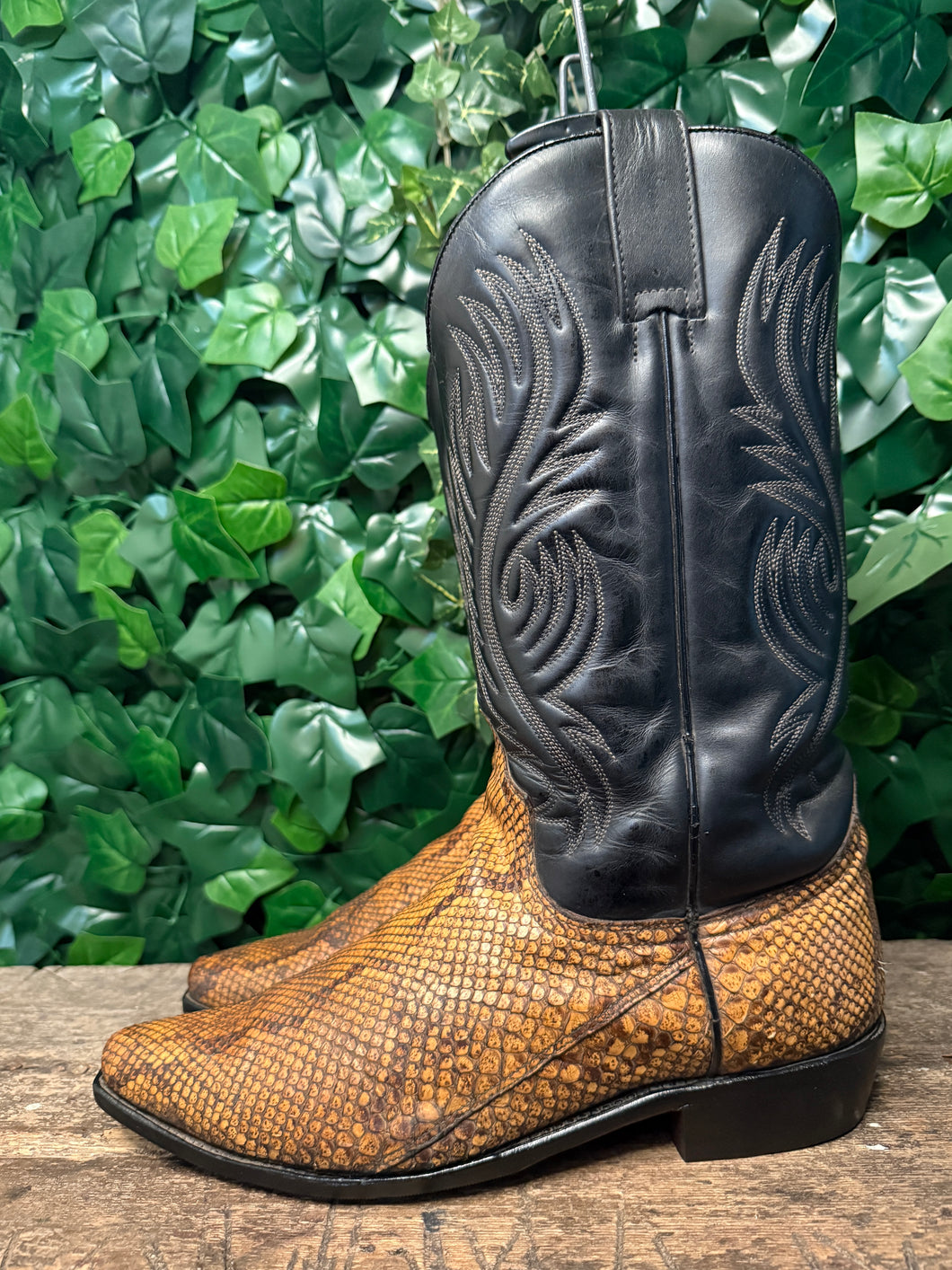 supergave vintage laars met python leer van sendra maat 43