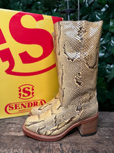 Afbeelding in Gallery-weergave laden, supergave python leer blokhak sendra laars maat 40