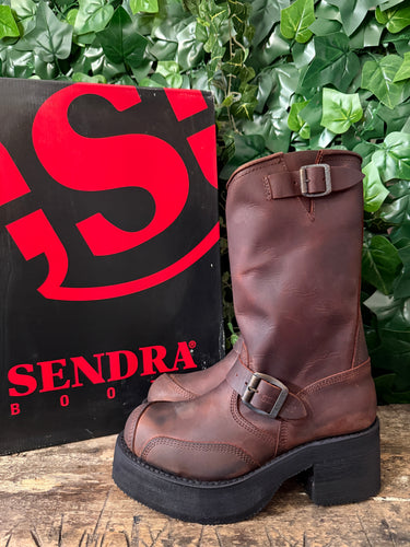 Nieuwe stoere vintage biker boots van Sendra maat 39