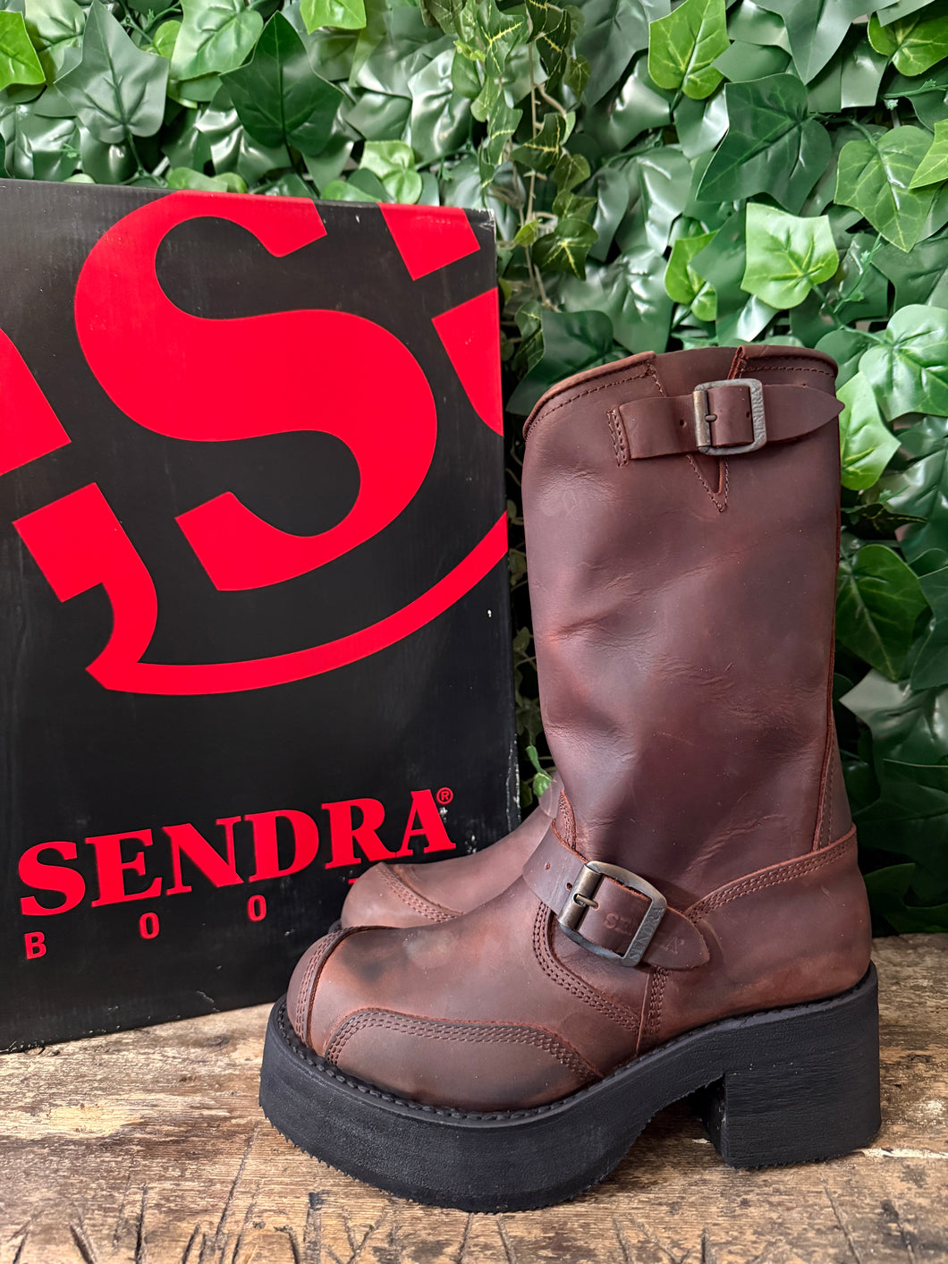 Nieuwe stoere vintage biker boots van Sendra maat 39