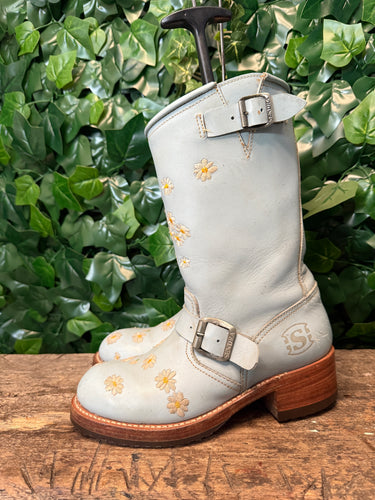 prachtige vintage retro biker boots van Sendra maat 38