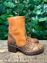 Afbeelding in Gallery-weergave laden, Nieuwe gave laars met blokhak en pythonleer sendra maat 37