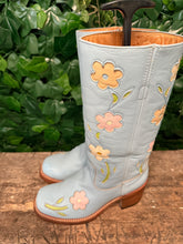 Afbeelding in Gallery-weergave laden, gave vintage blokhak flower laars van Sendra maat 39