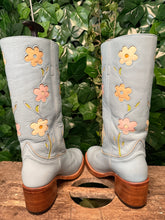 Afbeelding in Gallery-weergave laden, gave vintage blokhak flower laars van Sendra maat 39