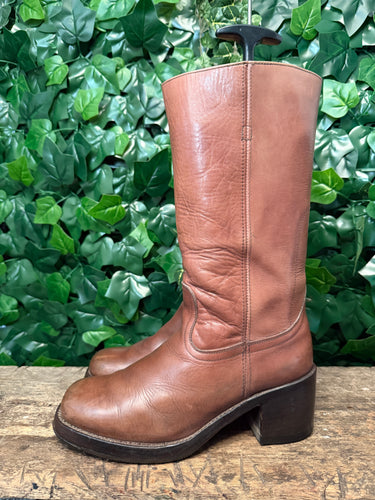 Geweldig mooie vintage blokhak laars sendra maat 41