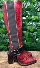 Afbeelding in Gallery-weergave laden, geweldig mooie hoge vintage python leer sendra laars maat 39