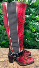 Afbeelding in Gallery-weergave laden, geweldig mooie hoge vintage python leer sendra laars maat 39
