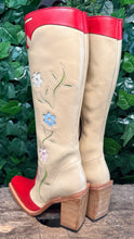 Afbeelding in Gallery-weergave laden, prachtige vintage flowerlaarzen van Sendra maat 40