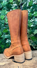 Afbeelding in Gallery-weergave laden, prachtige vintage zadelleer rijglaarzen van Sendra maat 37