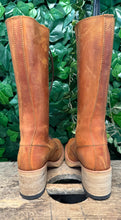 Afbeelding in Gallery-weergave laden, prachtige vintage zadelleer rijglaarzen van Sendra maat 37