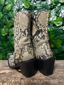 Nieuwe vintage Loblan snake blokhak laars maat 39