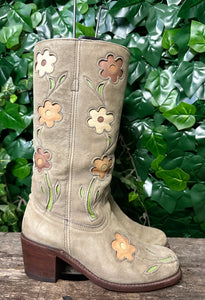 zo goed als nieuw blokhak flower laars van Sendra maat 35