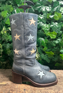 Zo goed als nieuw Vintage blokhak sendra laars maat 37