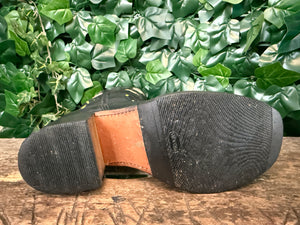 Bijna Nieuwe vintage blokhak flower laars van Sendra maat 38