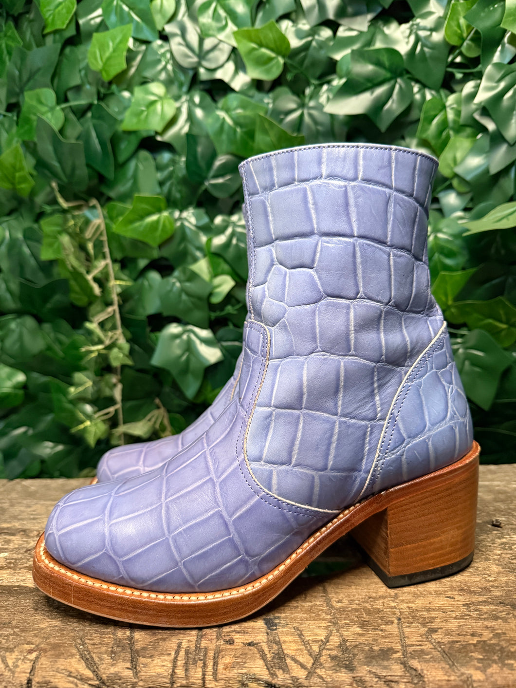 Bijna Nieuwe vintage blokhak laarsjes van Sendra maat 38