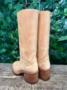 supergave vintage blokhak laars van Sendra maat 38